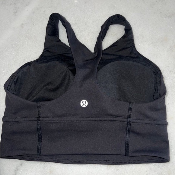 Lululemon Wunder Train Longline Bra Size 6 Black Workout Sports Top EUC - Picture 8 of 8